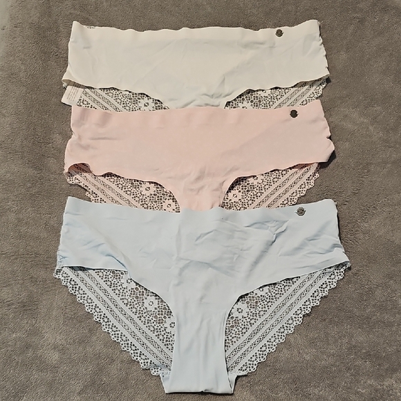 Lucky Brand Three Cheeky Lace Trimmed Panties M - Picture 1 of 5